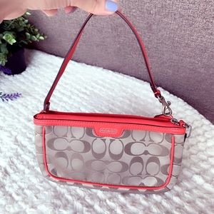 Coach signature wristlet